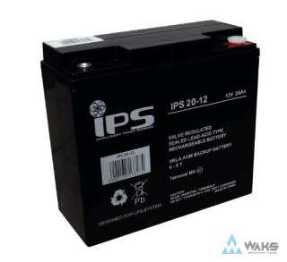 IPS 20-12: akumulator VRLA AGM 12V 20Ah, 6-9lat 181x77x167mm