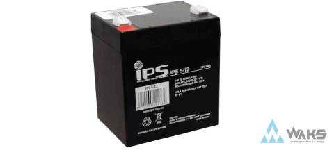 IPS 5-12: akumulator VRLA AGM 12V 5Ah, 6-9lat, T2 4,8mm, do UPS IPS 5-12: akumulator VRLA AGM 12V 5Ah, 6-9lat, T2 4,8mm, do UPS