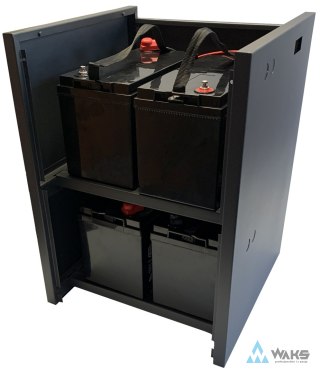 KU-C-4: obudowa akumulatorów 450×450×620mm (4x 12V/100Ah) dwurzędowa- bez przewodów