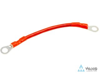 KU-KB-M8-M8-10mm-065-RD: przewód bateryjny M8-M8 10mm^2 65cm czerwony obciazalność DC max 60A