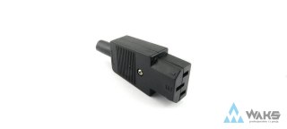 KU-PZ-C13-BL: Gniazdo zasilające IEC320 C13 do samodzielnego montażu, czarny