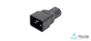 KU-PZ-C14-BL: Wtyk zasilający IEC320 C14 do samodzielnego montażu, czarny