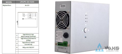 LiftUPS-1k5-3LED-BC60: UPS for Lift/elevator systems, 230V 1500VA/900W, 3-LED display, Battery ch... LiftUPS-1k5-3LED-BC60: UPS for Lift/elevator systems, 230V 1500VA/900W, 3-LED display, Battery ch...