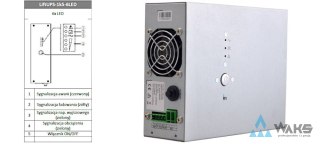 LiftUPS-1k5-6LED-BC60: UPS for Lift/elevator systems, 230V 1500VA/900W, 6-LED display, Battery ch...