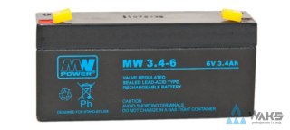 MW 3.4-6: akumulator AGM 6V/3.4Ah 134*34*65 (T0)