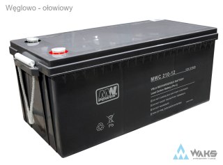 MWC 210-12: MWC 210-12: akumulator AGM (PB-C) 12V/210Ah, 522x240x222mm, M8