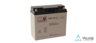 Akumulator AGM Long Life 12V 20Ah (MWL 20-12) MW Power