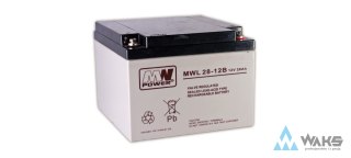 Akumulator AGM Long Life 12V 28Ah (MWL 28-12B) MW Power