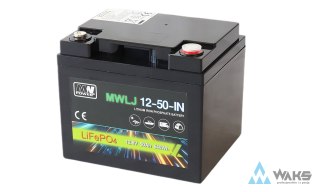 MWLJ 12-50-IN: MWLJ 12-50-IN: akumulator LiFePO4 12.8V/50Ah IN / LiFePO4 battery 12.8V/50Ah IN - (198x166x170mm)