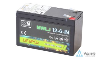 MWLJ 12-6-IN: MWLJ 12-6-IN: akumulator LiFePO4 12.8V/6Ah IN / LiFePo4 battery 12.8V/6Ah IN - (152x65x97mm)