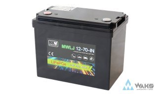 MWLJ 12-70-INH: MWLJ 12-70-INH: akumulator LiFePO4 12.8V/70Ah INH / LiFePO4 battery 12.8V/70Ah INH - (260x168x209)