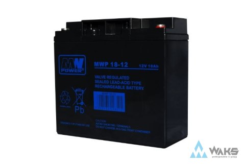 MWP 18-12: akumulator MWP 18-12 (Long Life 12V-18Ah, Bolt M5) MWP 18-12: akumulator MWP 18-12 (Long Life 12V-18Ah, Bolt M5)