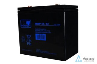 MWP 55-12 – Akumulator AGM 12V 55Ah VRLA M6 MW Power