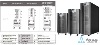 IPS-UPS TS33-ON-15k0-MC-5 – Zasilacz UPS Online 3-Fazowy, 15kVA/13,5kW, True Online Double Conversion