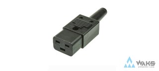 Wtyk zasilający IEC320 C19 do samodzielnego montażu, czarny