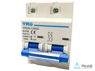 YRCB-125DC D100: DC breaker 600Vdc/100A ch-ka D, wyłącznik prądu stałego, 2P, 10kA