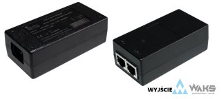 Desktop PoE 48V/1A/48W RJ45 z gniazdem IEC C14
