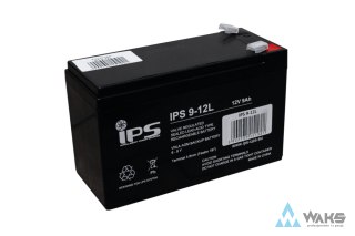 IPS 9-12L: akumulator VRLA AGM 12V 9Ah, 6-9lat, T2 6,3mm, do UPS