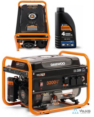 ZESTAW AGREGAT PRĄDOTWÓRCZY DAEWOO GDA 3500 2.8kW + GENERATOR OIL SAE 10W-30 DWO 600
