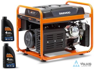 ZESTAW AGREGAT PRĄDOTWÓRCZY DAEWOO GDA 6500E 5.0kW + 2x GENERATOR OIL SAE 10W-30 DWO 600